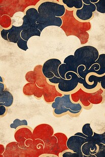 中式古典云纹图案背景