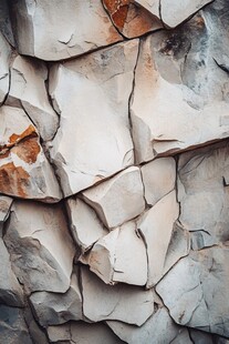 纹理独特的斑驳岩石墙面