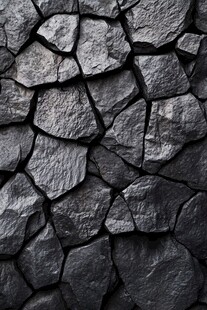 粗糙石块墙面纹理特写