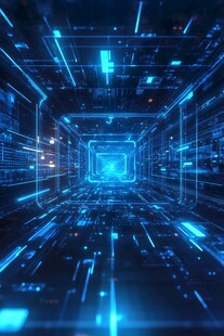 未来科技感的虚拟数字空间