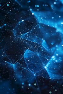 蓝色科技感网络空间背景图