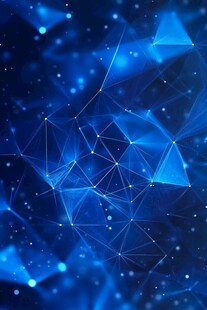 梦幻蓝色科技感几何背景