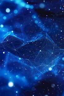 蓝色科技感网络空间背景