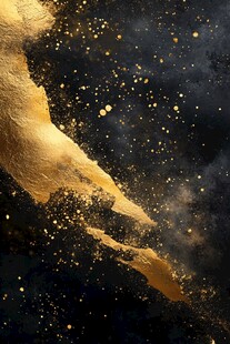 金色流动纹理背景画面