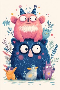 可爱怪兽们的欢乐聚会