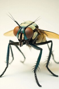 微距下的苍蝇特写