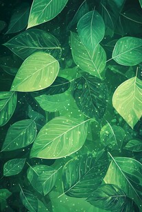 梦幻绿叶背景图