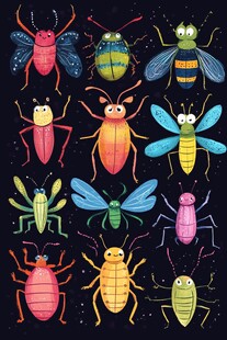 可爱多彩昆虫大集合