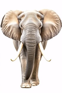 大象正面特写图