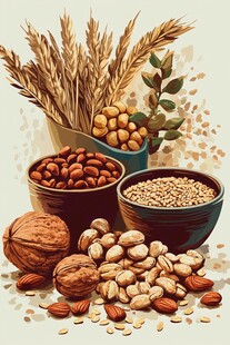 谷物坚果集合图
