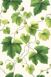 葡萄藤叶图案