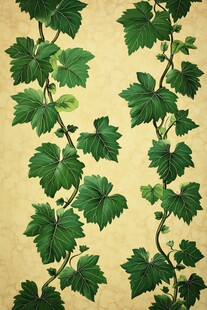 复古风藤蔓植物图案背景