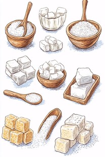 多样糖类展示图