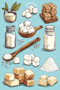 多样糖类插画展示