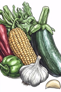 多彩新鲜蔬菜组合