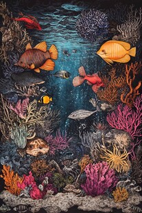 海底缤纷世界 多彩鱼与珊瑚