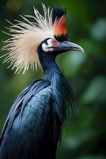 非洲冕鹤 华丽羽冠的优雅之鸟