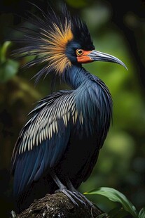 羽冠绚丽的神秘鸟类