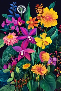 梦幻多彩花卉植物景观