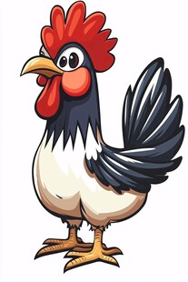 卡通公鸡形象