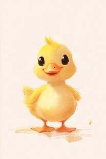 可爱小黄鸭的萌趣瞬间