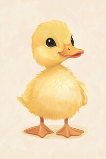 可爱小黄鸭插画