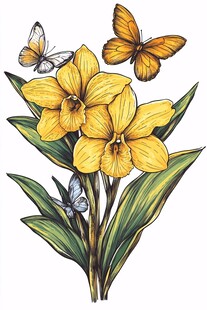 黄兰绽放引蝶来