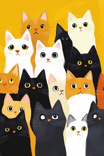 一群萌猫大集合
