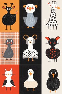 可爱动物插画集合