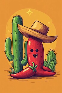 戴帽辣椒与仙人掌的奇遇