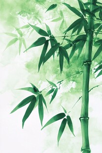 水墨风翠竹图
