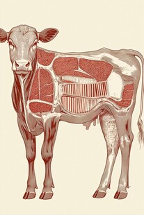 牛的解剖结构图展示