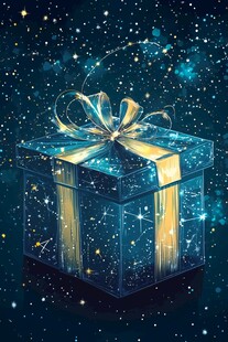 梦幻星空下的璀璨礼物盒