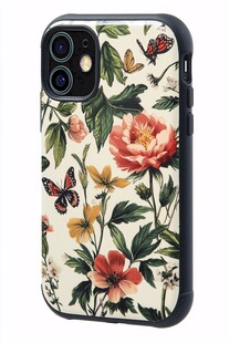 花卉蝴蝶图案手机保护壳