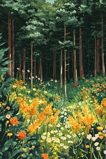 森林花海 自然清新景致