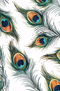 孔雀羽毛精美图案设计