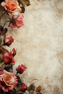 复古风玫瑰装饰背景图