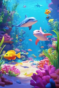 梦幻海底世界的多彩生物