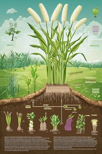 芦苇植物结构与生长科普图