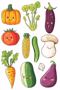 可爱卡通蔬菜大集合