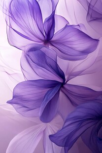 梦幻紫色透明花瓣特写