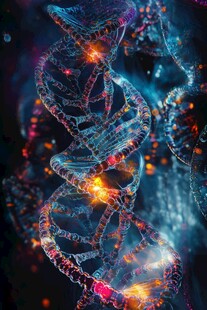 梦幻DNA双螺旋结构图像