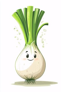 微笑的卡通大葱