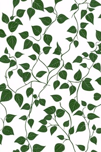 绿叶藤蔓无缝图案背景