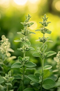 阳光下的清新绿植