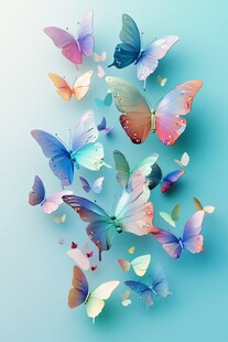 梦幻多彩蝴蝶群舞画面