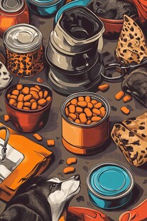 宠物食品与用品的多彩集合