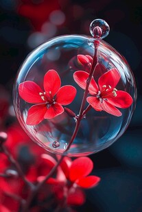 花映泡泡 一抹灵动之美