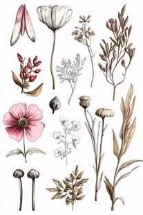 手绘植物花卉素材集合