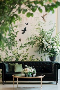 自然风客厅 绿植沙发景致